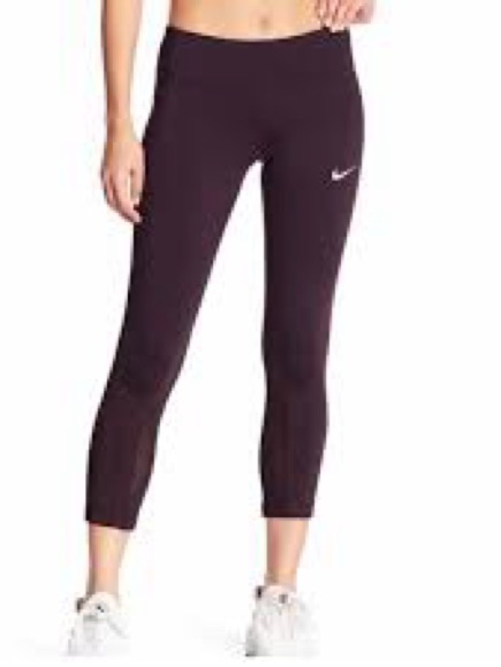 Nike Women's plum cropped dri-fit Performance Leggings